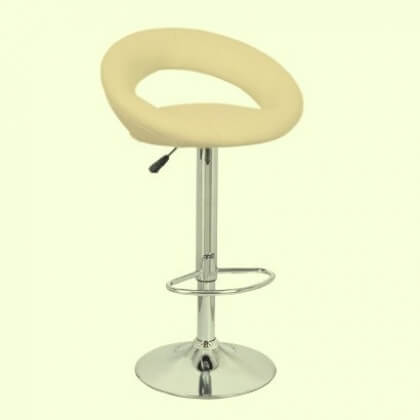 Барный стул «Мира» с мягким сиденьем (хромированный каркас) - интернет-магазин КленМаркет.ру